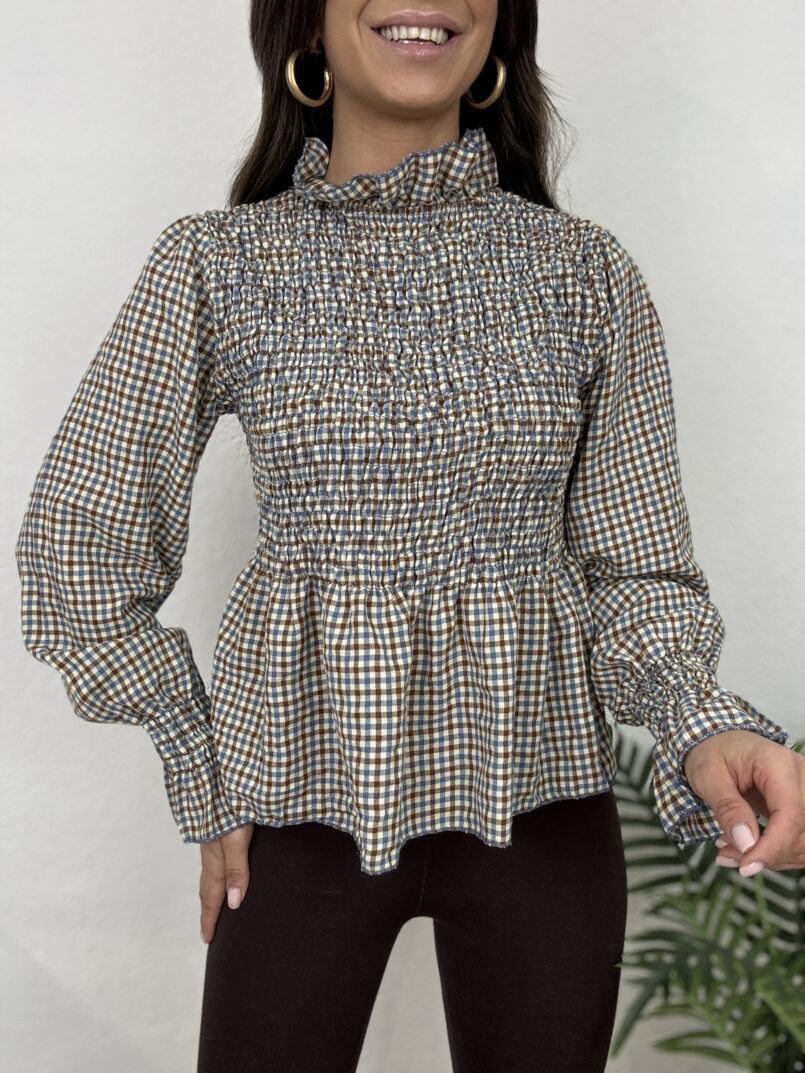 IMG_9414 BLUSA PEPLUM CUADROS CELESTE