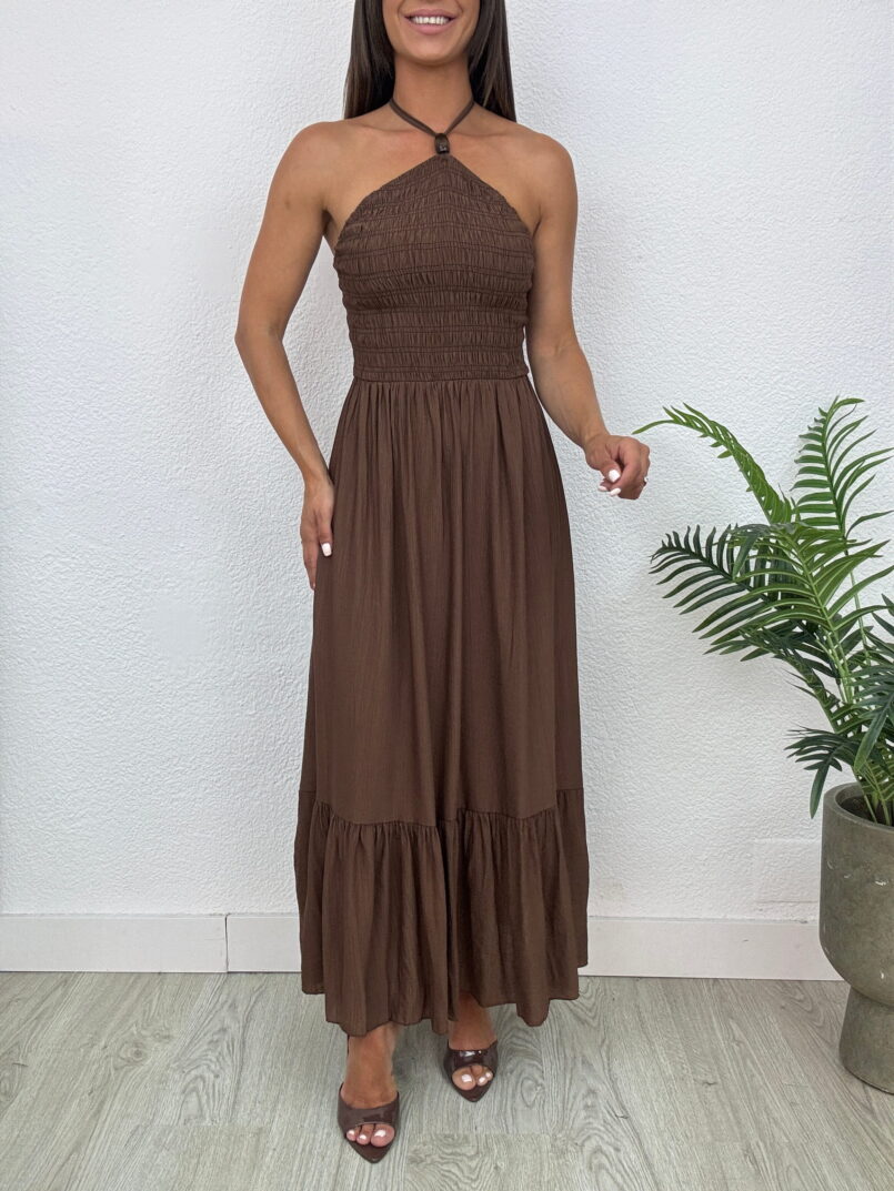 VESTIDO TOSCANA MARRON