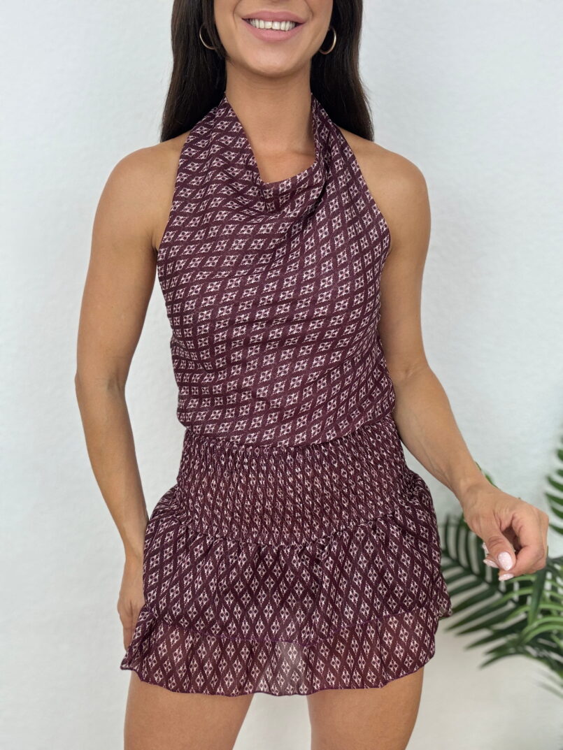 TOP HALTER ETNA BURDEOS