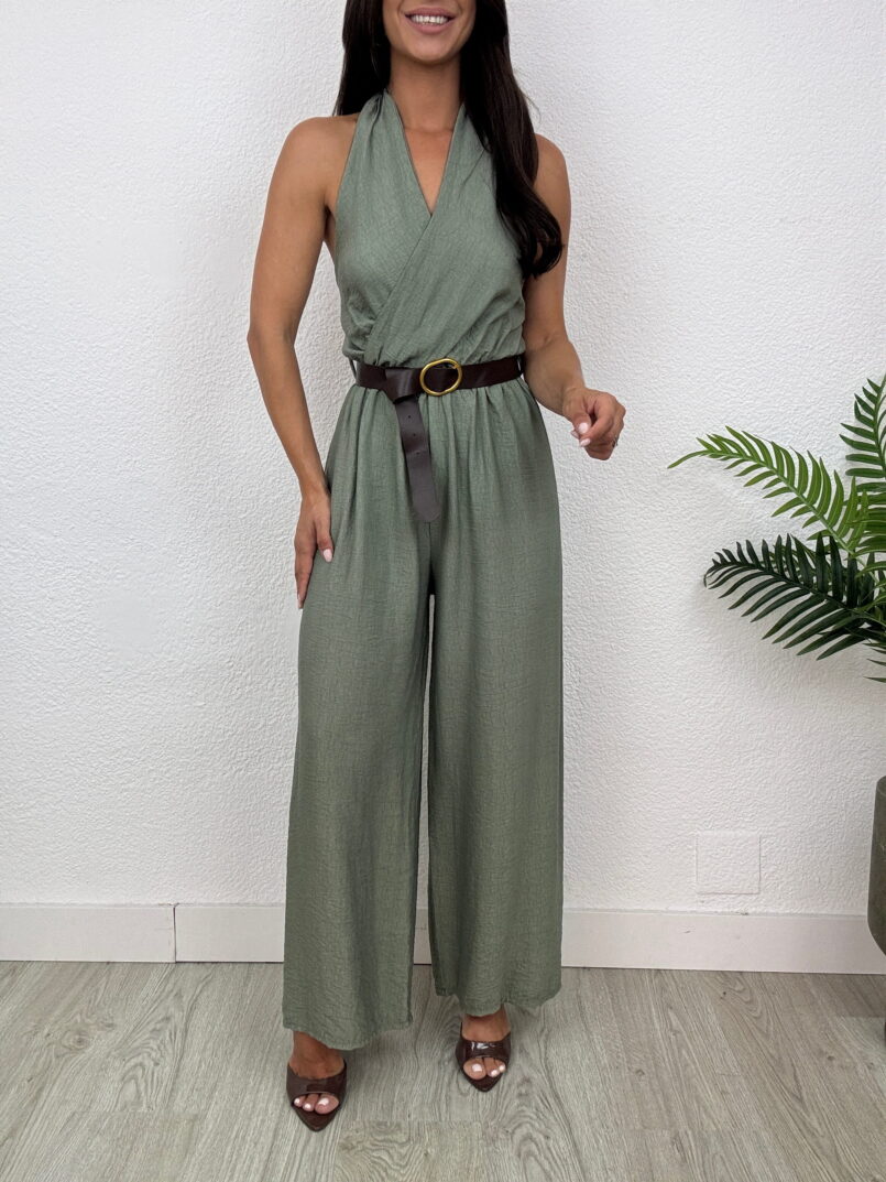 MONO HALTER CINTURON VERDE