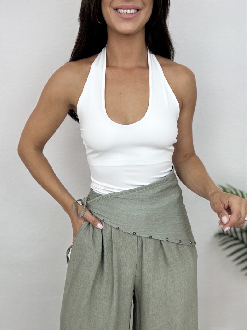 TOP LICRA HALTER BLANCO